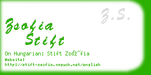 zsofia stift business card